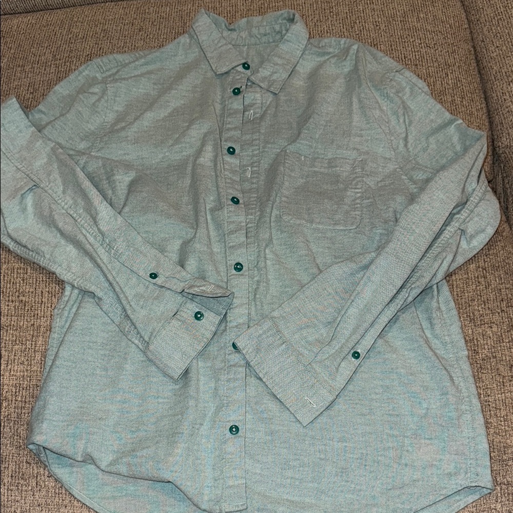 Lululemon Men’s Light Blue Button-Up Shirt